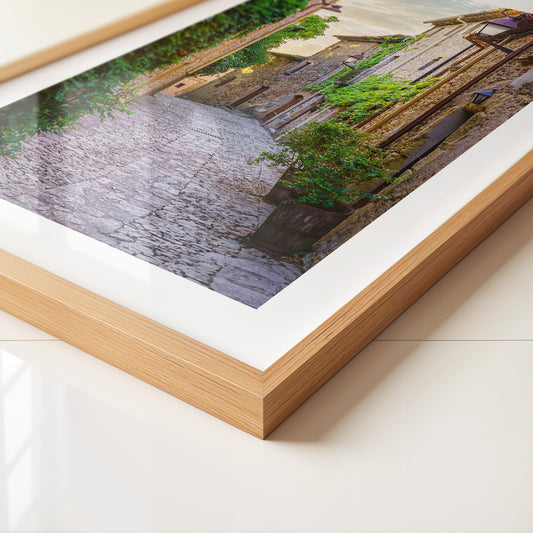 Mittelaltergasse Sonnenuntergang