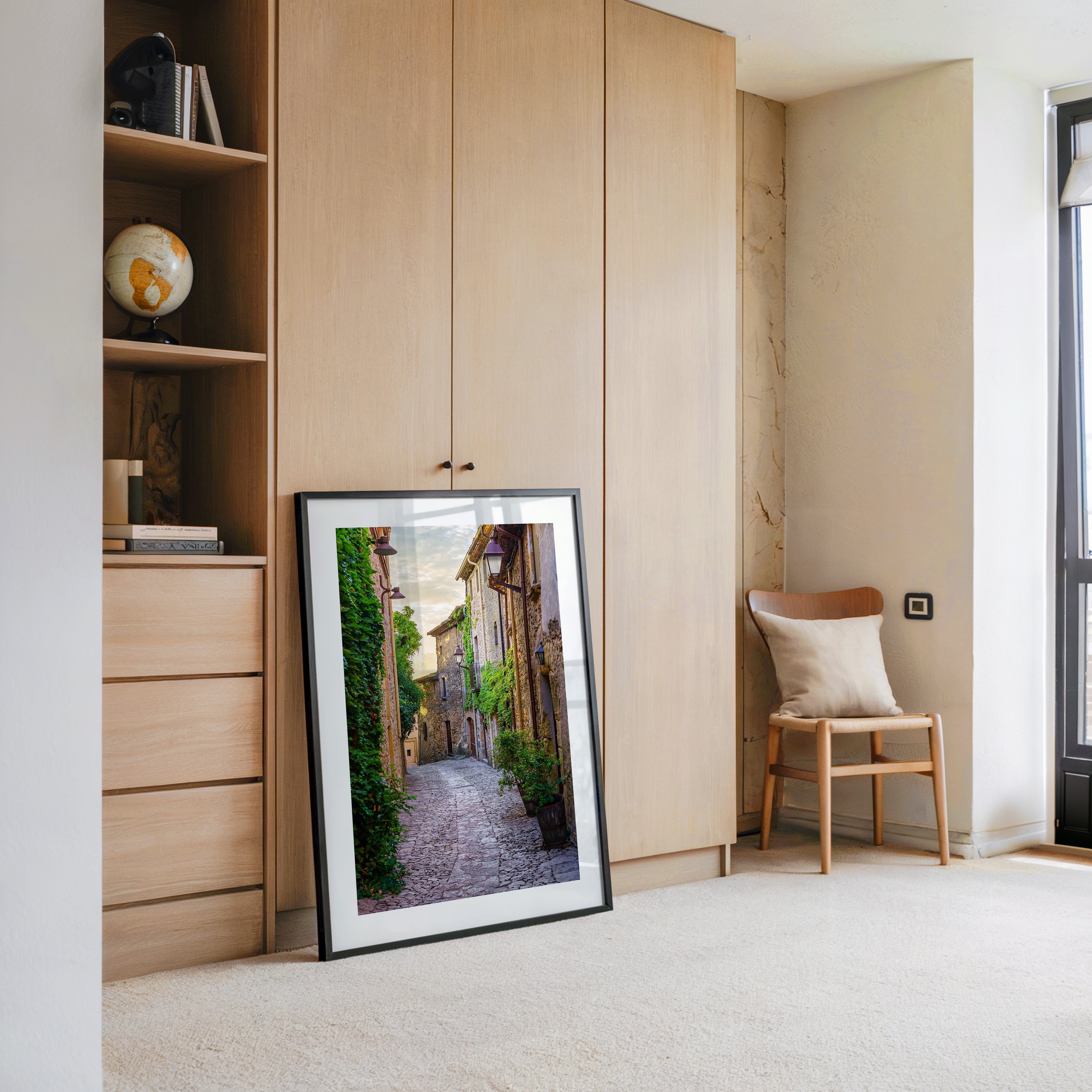 Mittelaltergasse Sonnenuntergang