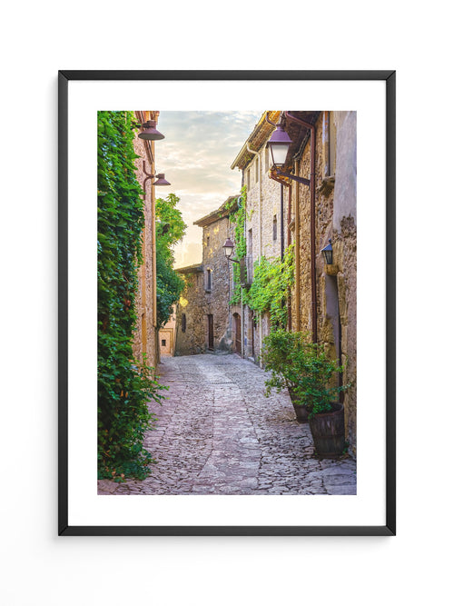 Mittelaltergasse Sonnenuntergang