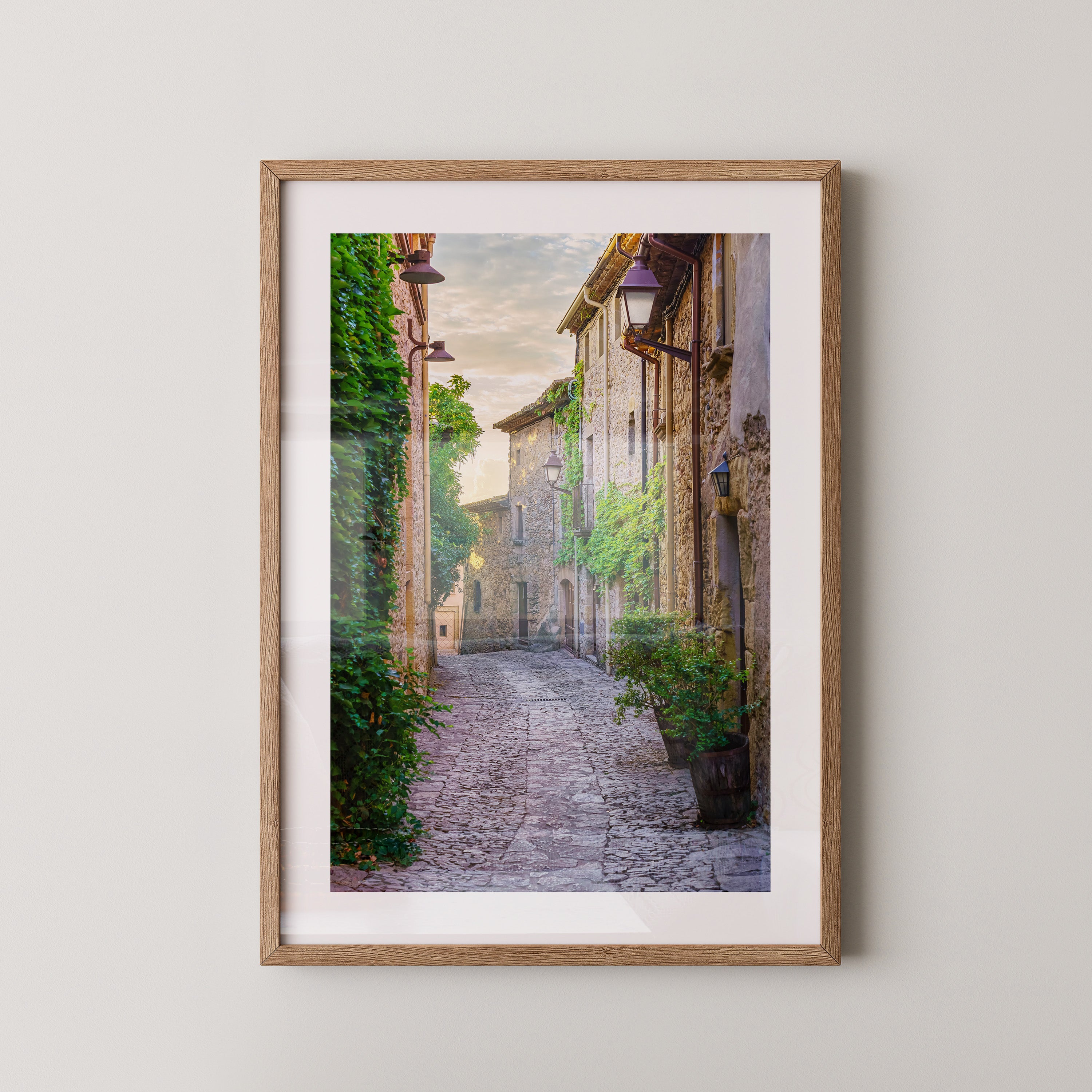 Mittelaltergasse Sonnenuntergang