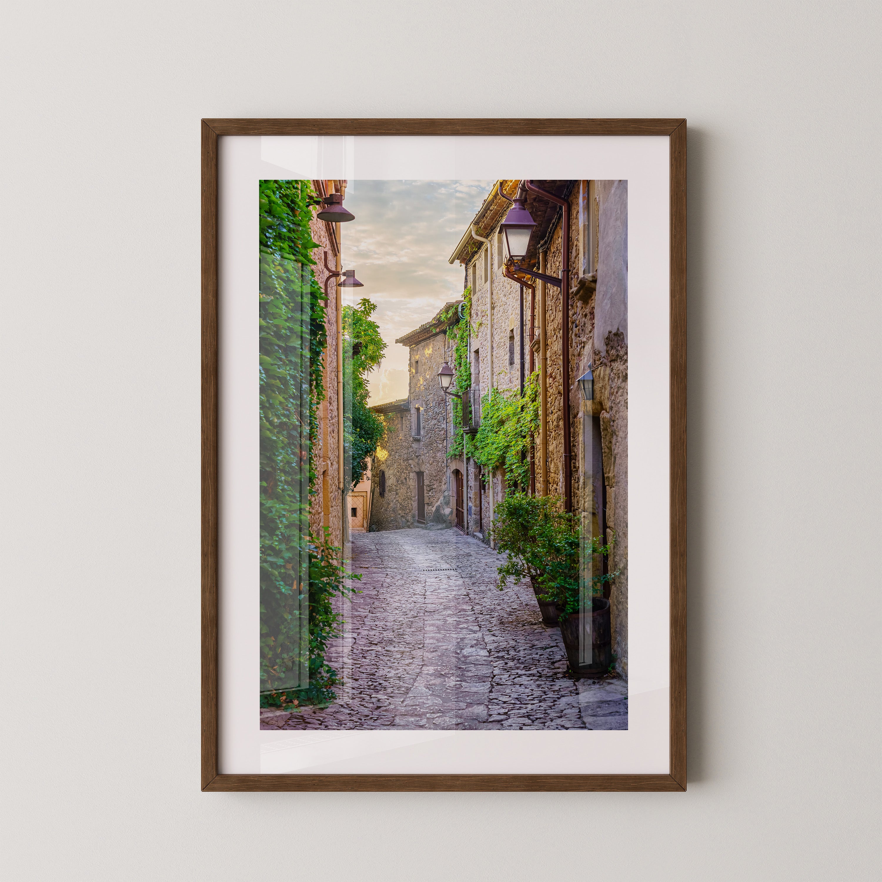 Mittelaltergasse Sonnenuntergang