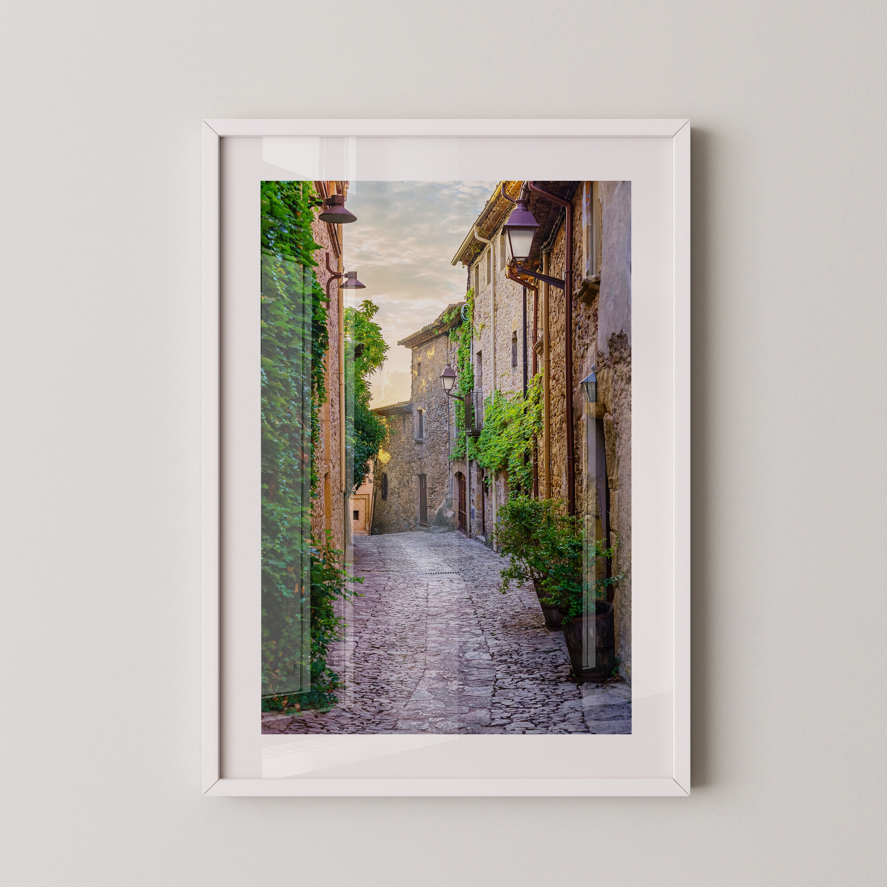 Mittelaltergasse Sonnenuntergang