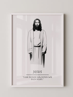 Jesus minimalistisch S/W