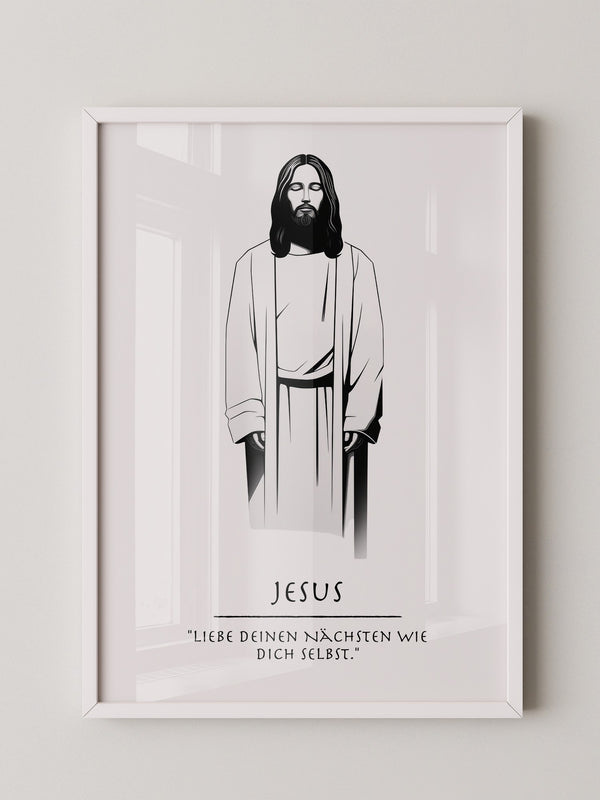 Jesus minimalistisch S/W
