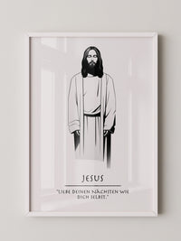 Jesus minimalistisch S/W