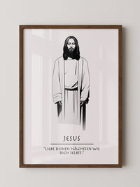 Jesus minimalistisch S/W