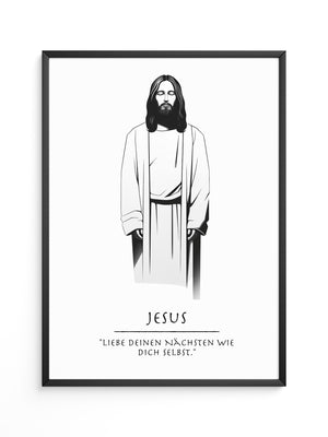 Jesus minimalistisch S/W