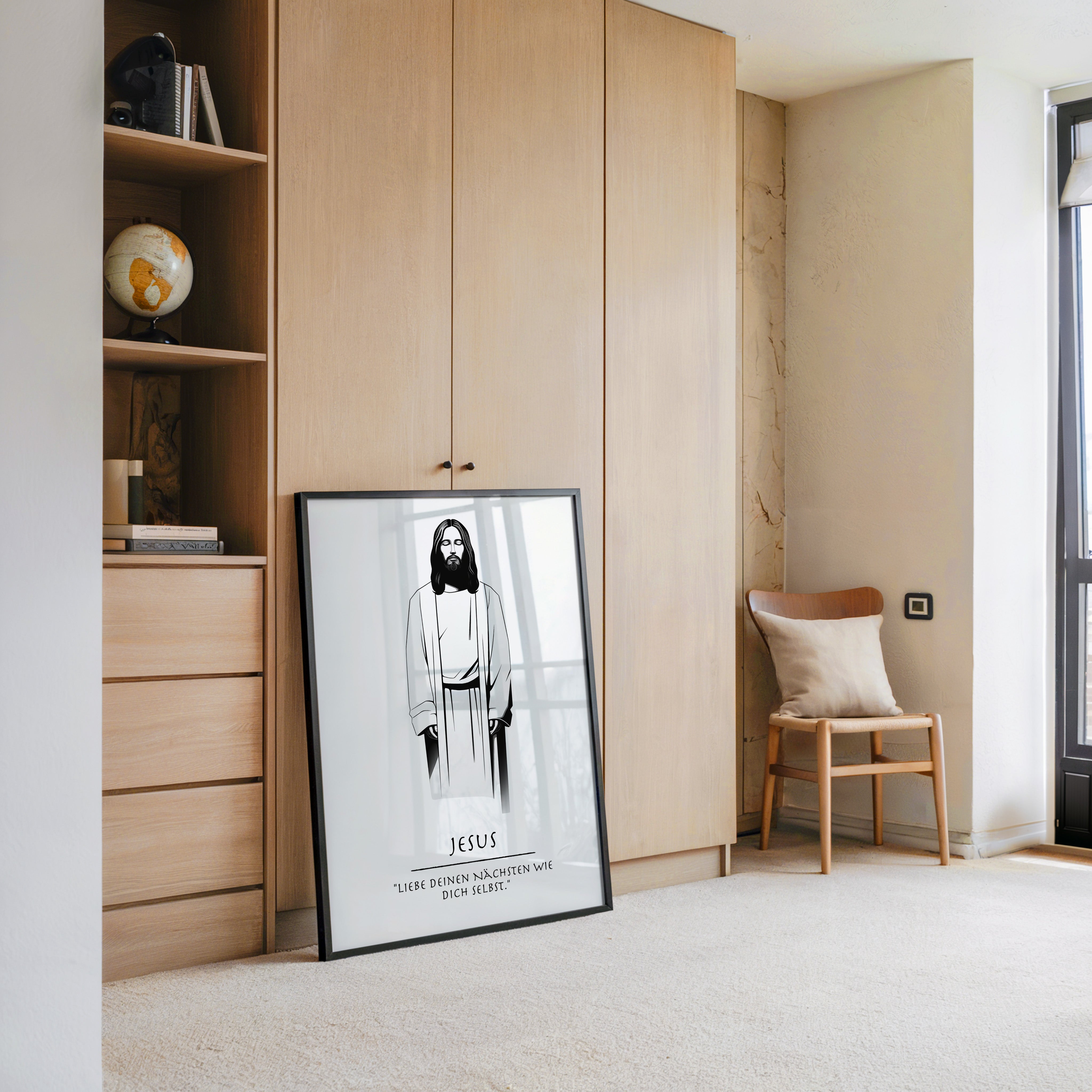 Jesus minimalistisch S/W