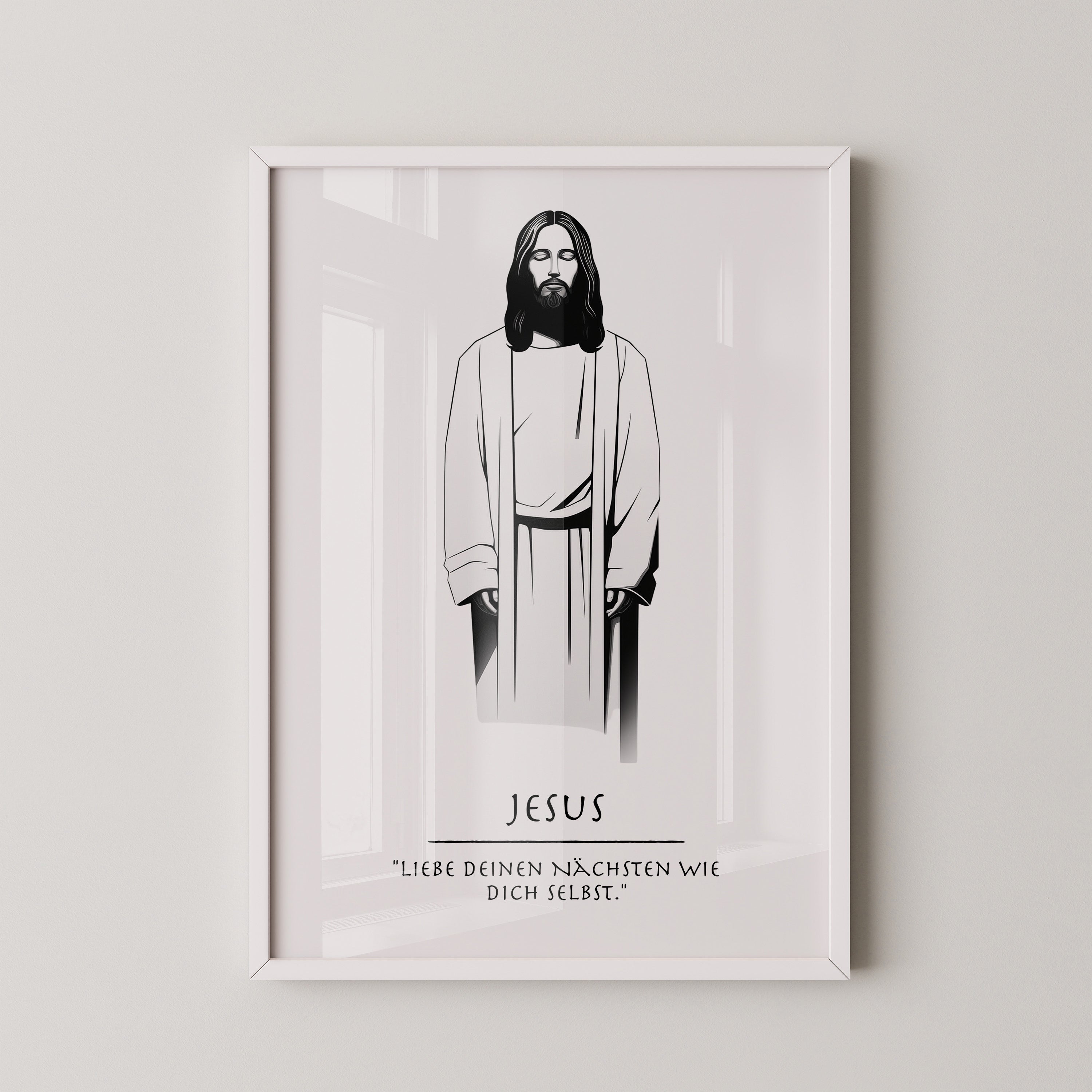 Jesus minimalistisch S/W