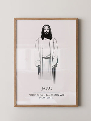 Jesus minimalistisch S/W