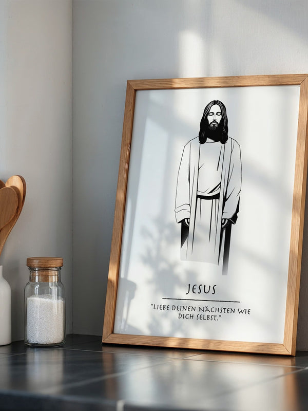 Jesus minimalistisch S/W