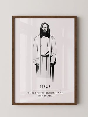 Jesus minimalistisch S/W