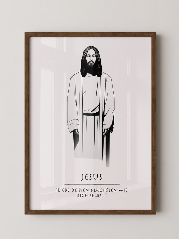 Jesus minimalistisch S/W