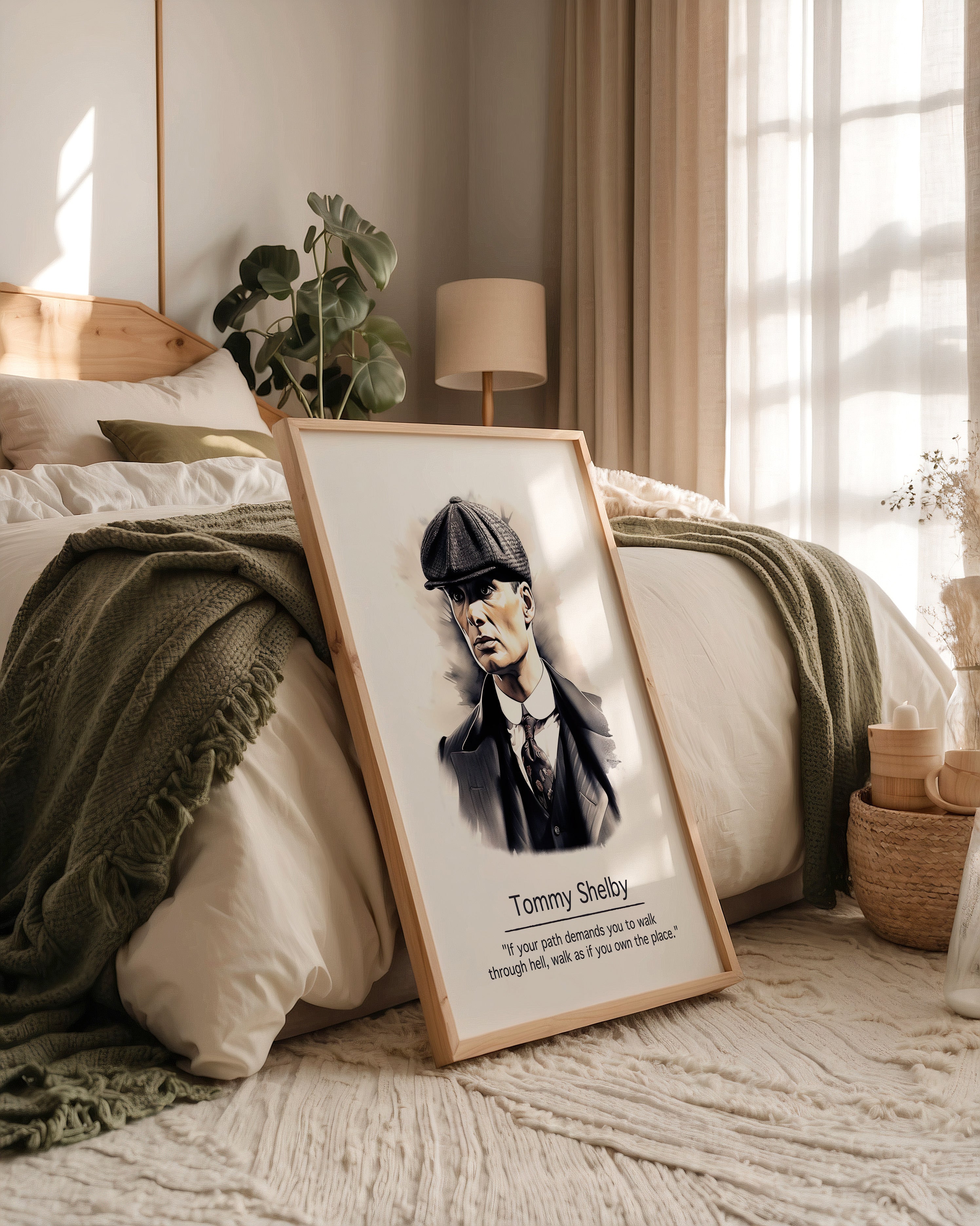 Mann mit Schiebermütze Aquarell