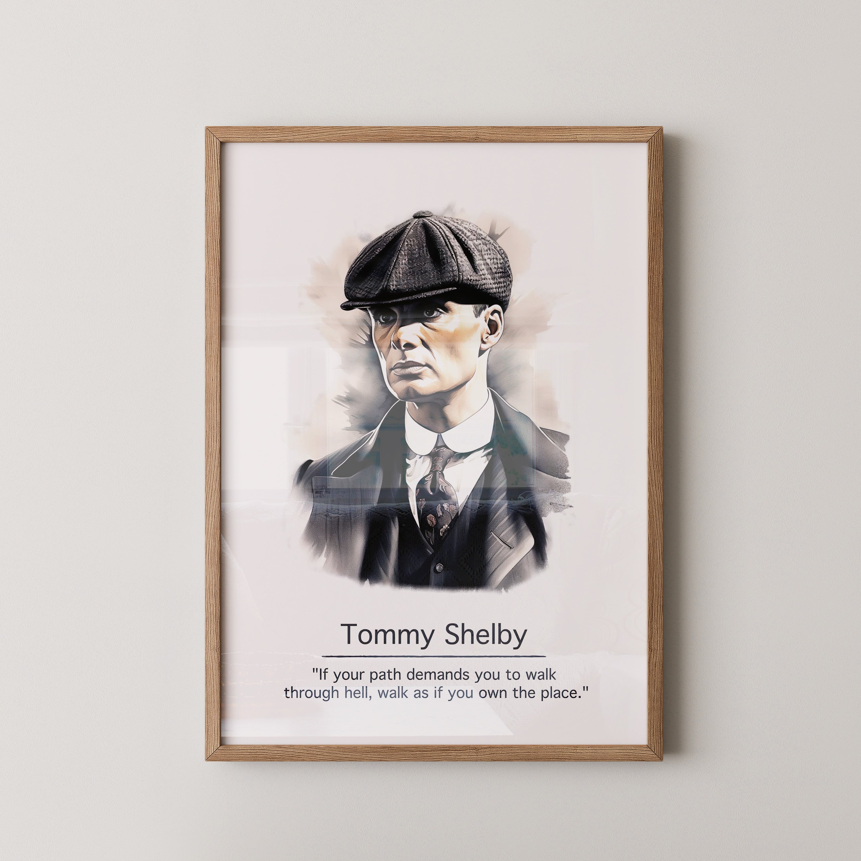 Mann mit Schiebermütze Aquarell