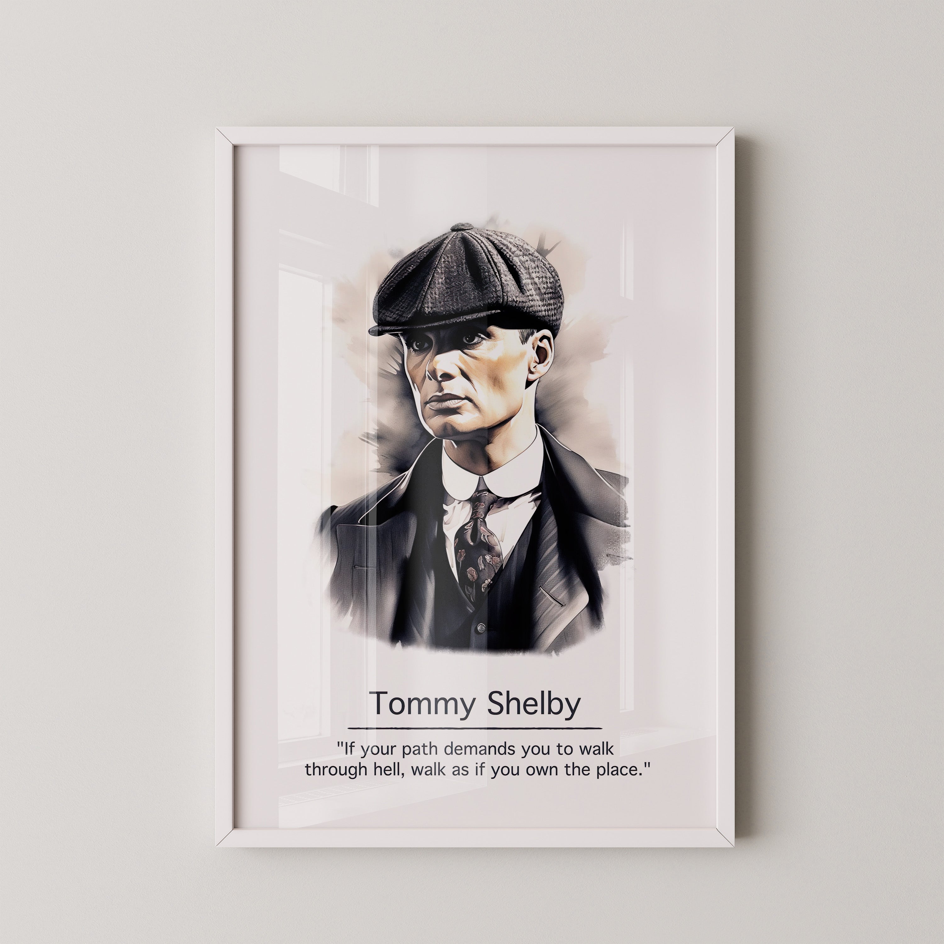 Mann mit Schiebermütze Aquarell