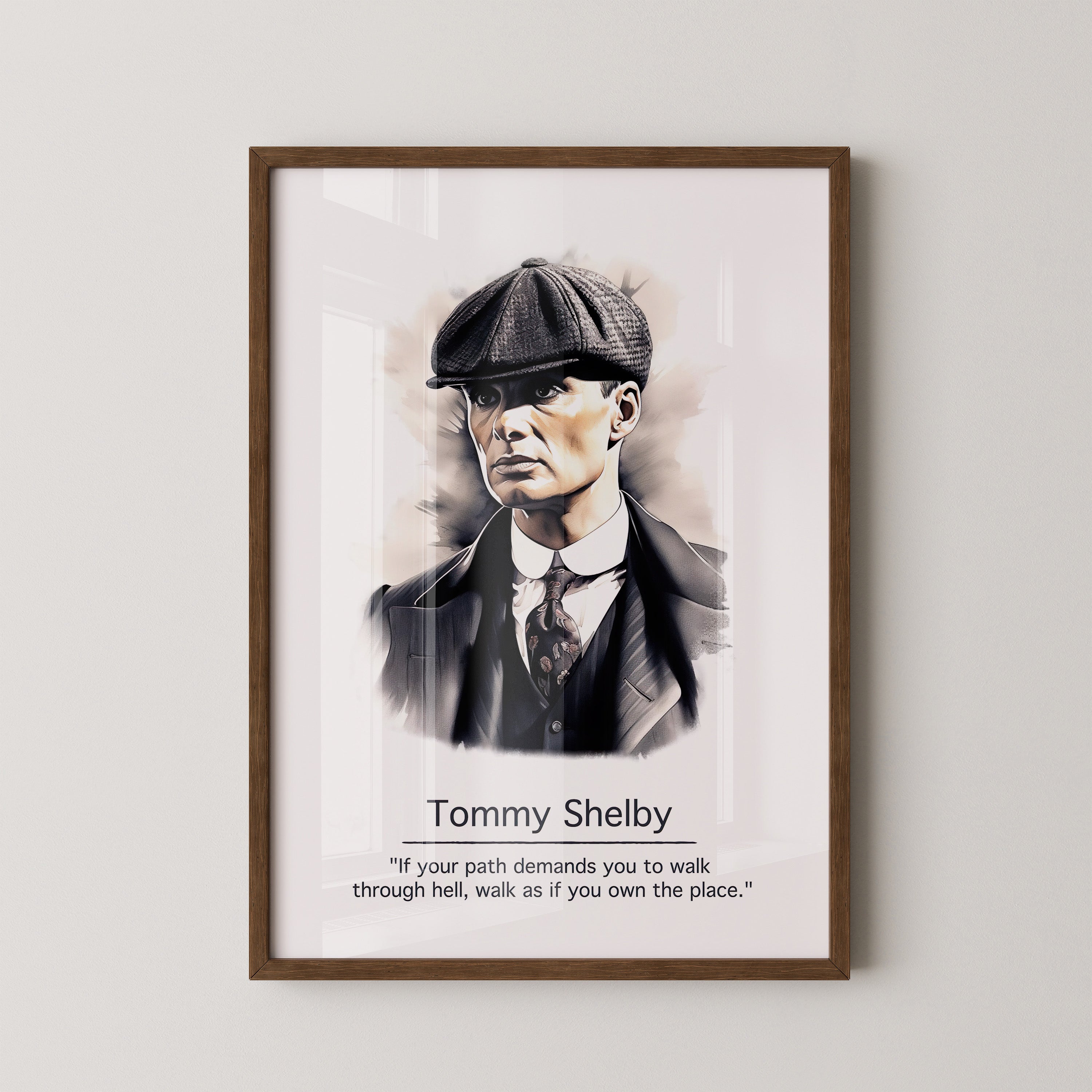 Mann mit Schiebermütze Aquarell