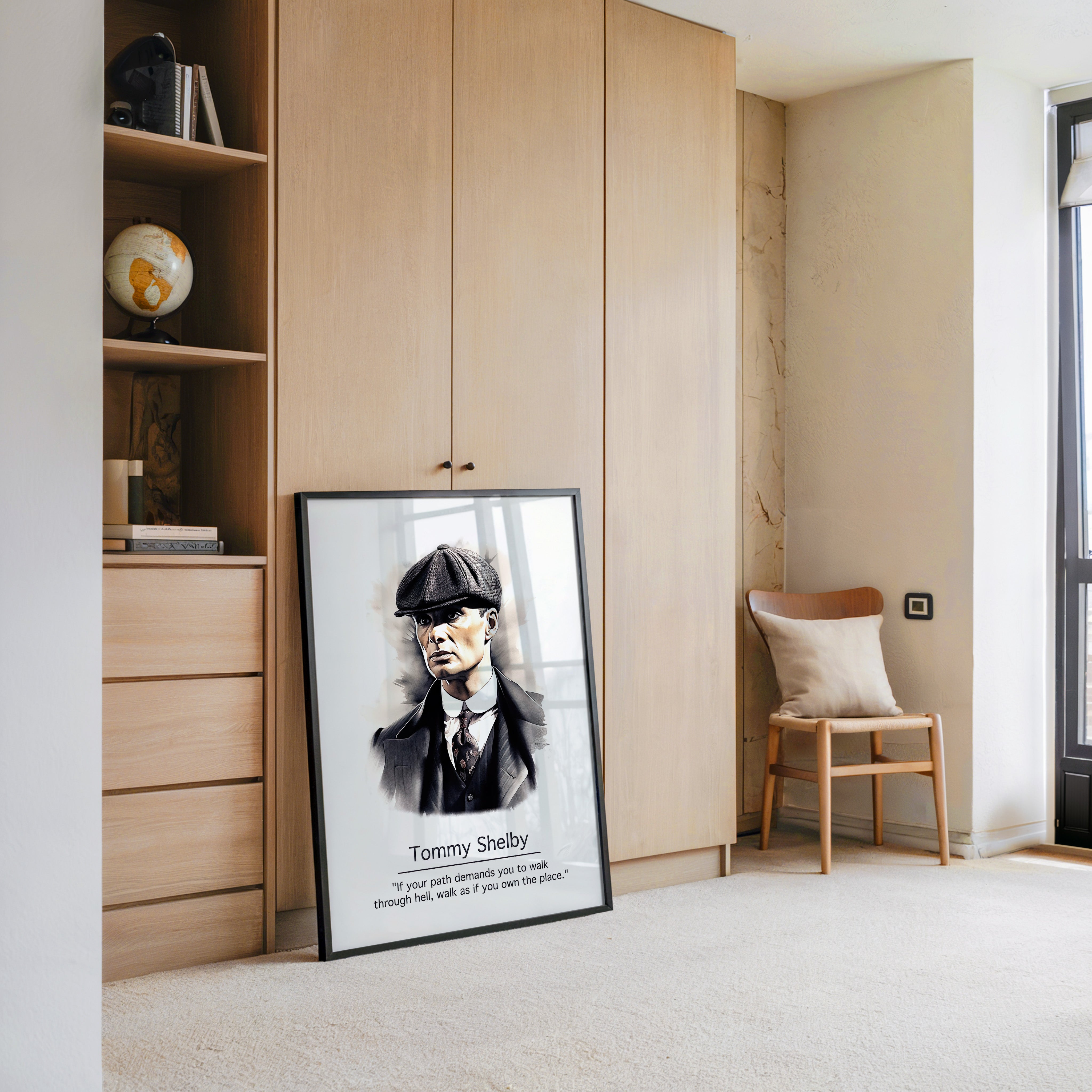 Mann mit Schiebermütze Aquarell