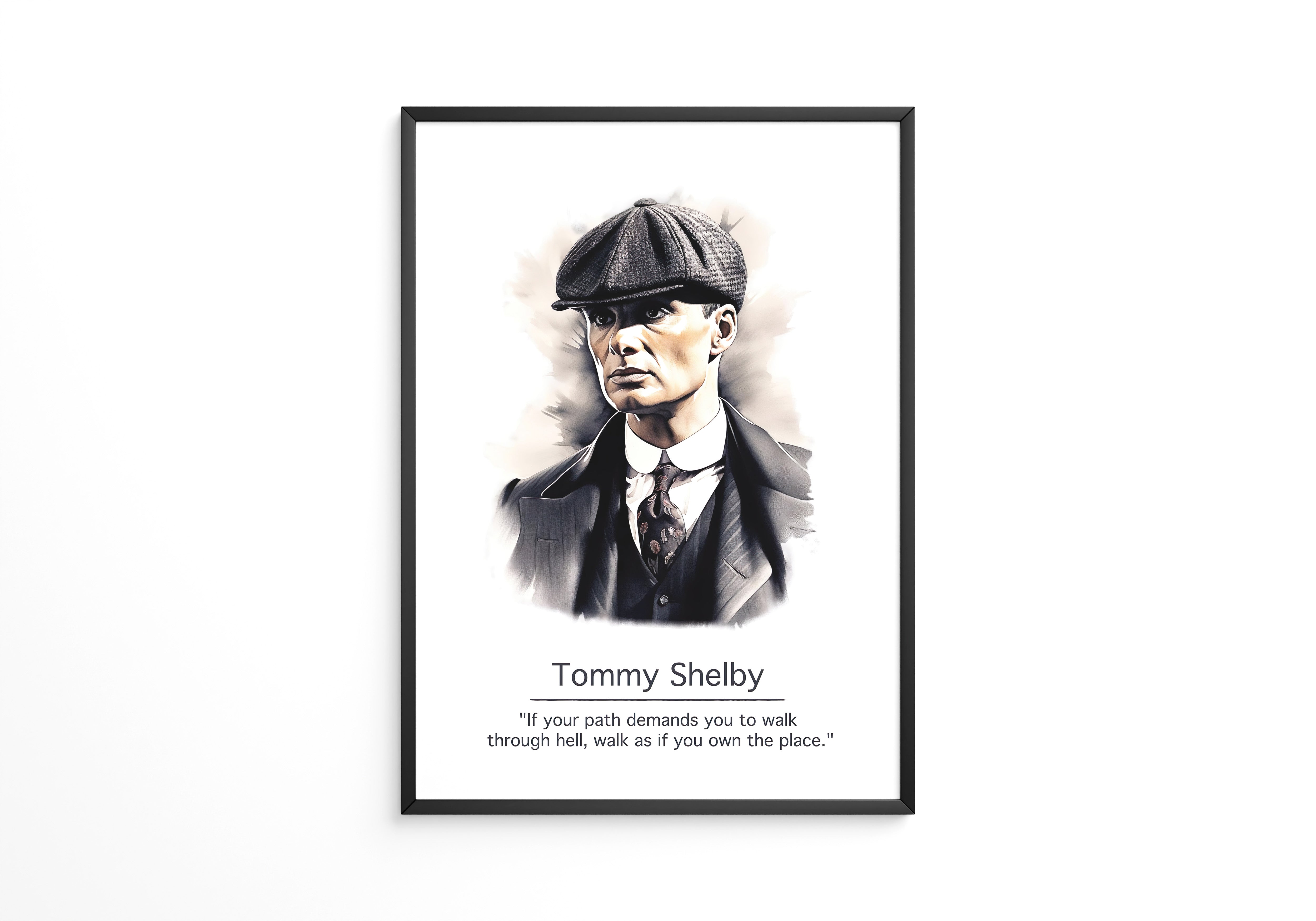 Mann mit Schiebermütze Aquarell