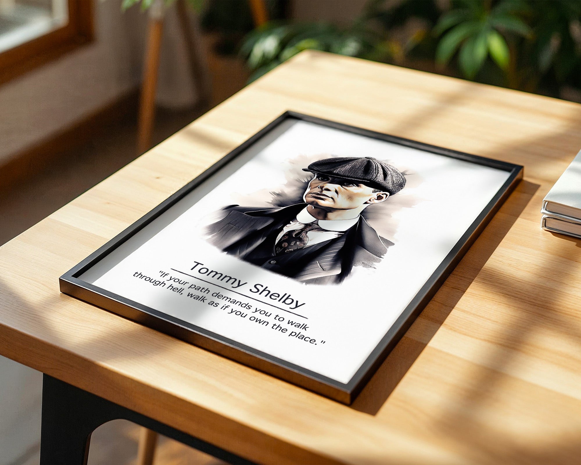 Mann mit Schiebermütze Aquarell