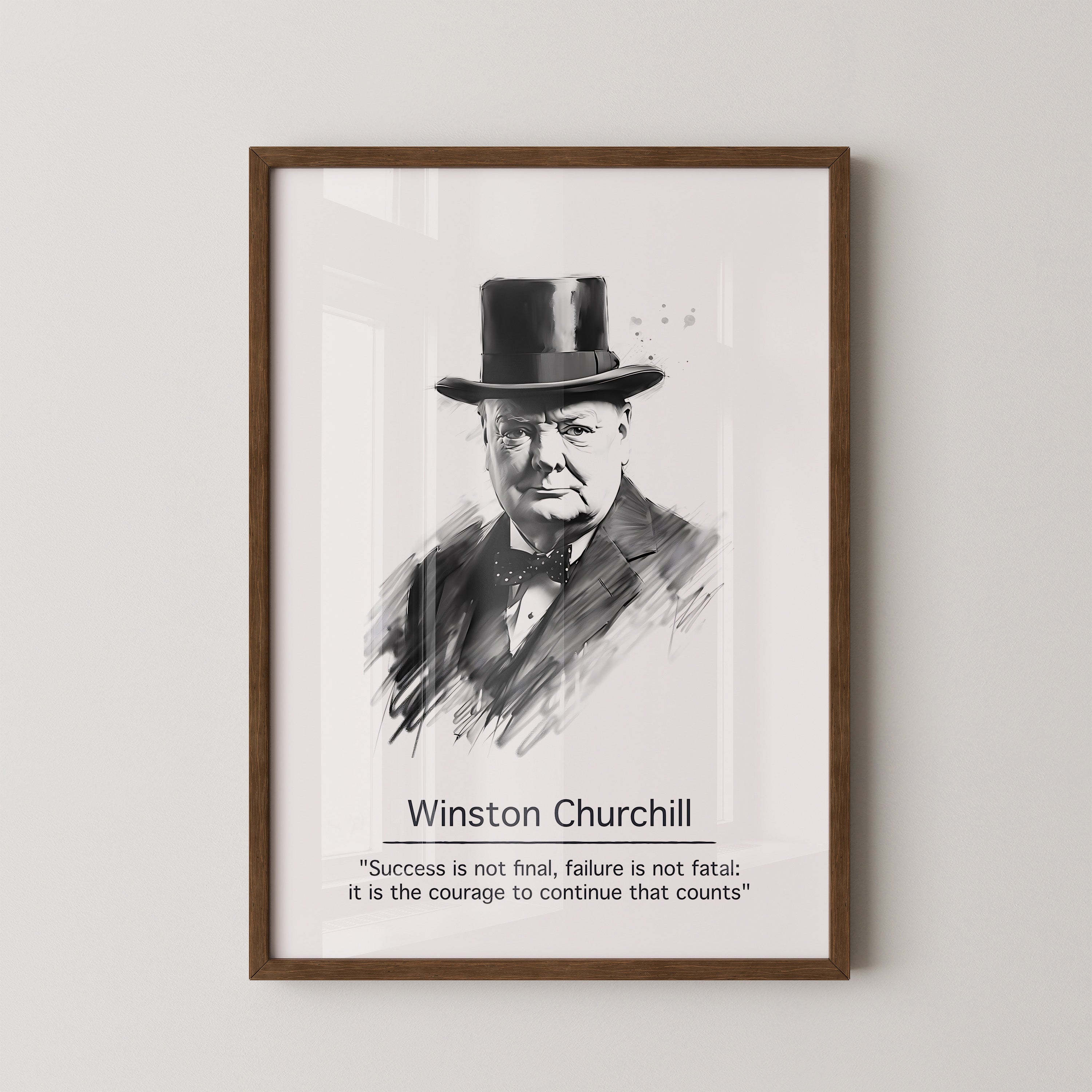 Winston Churchill Porträt Zitat