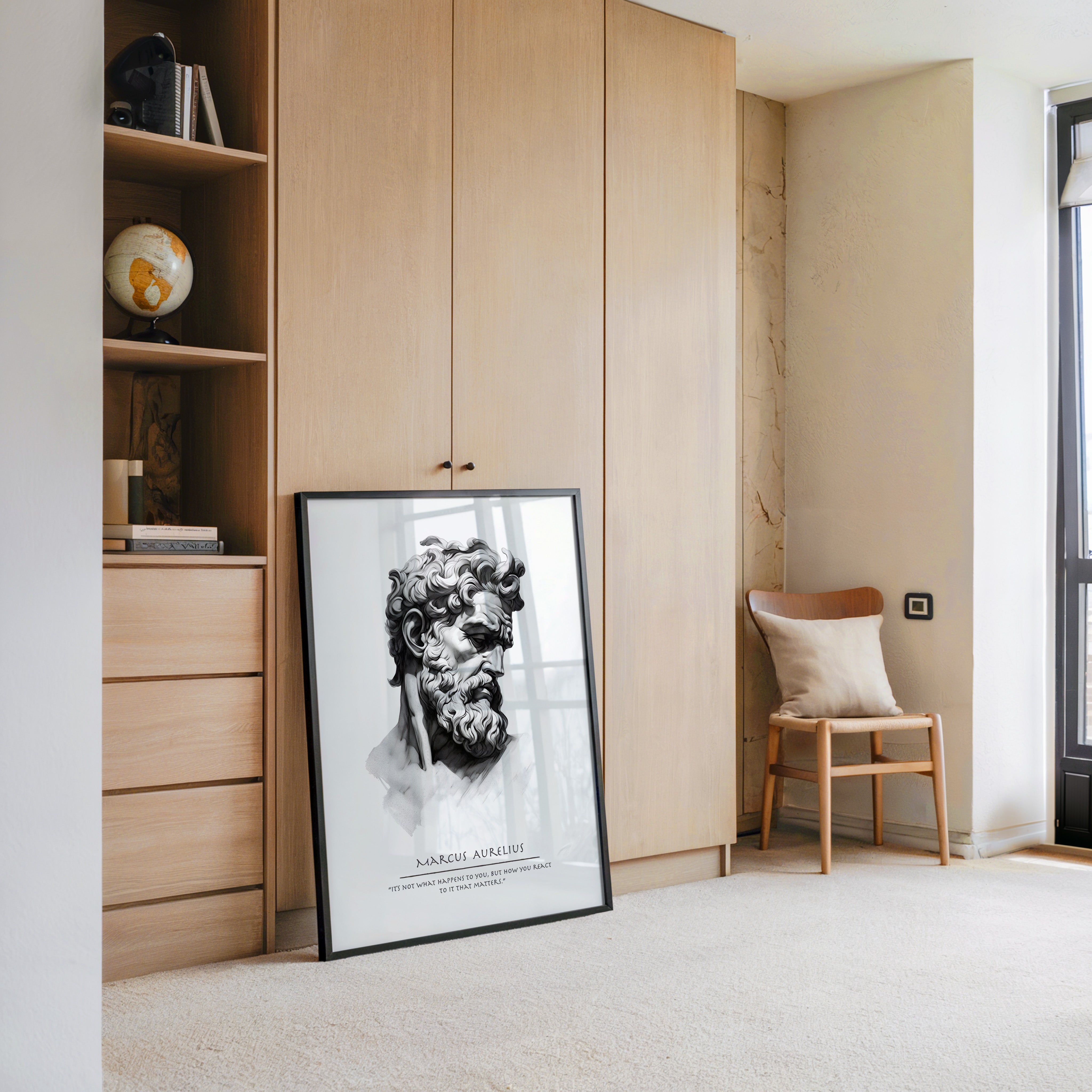 Büste Antik Charcoal-Schattierung