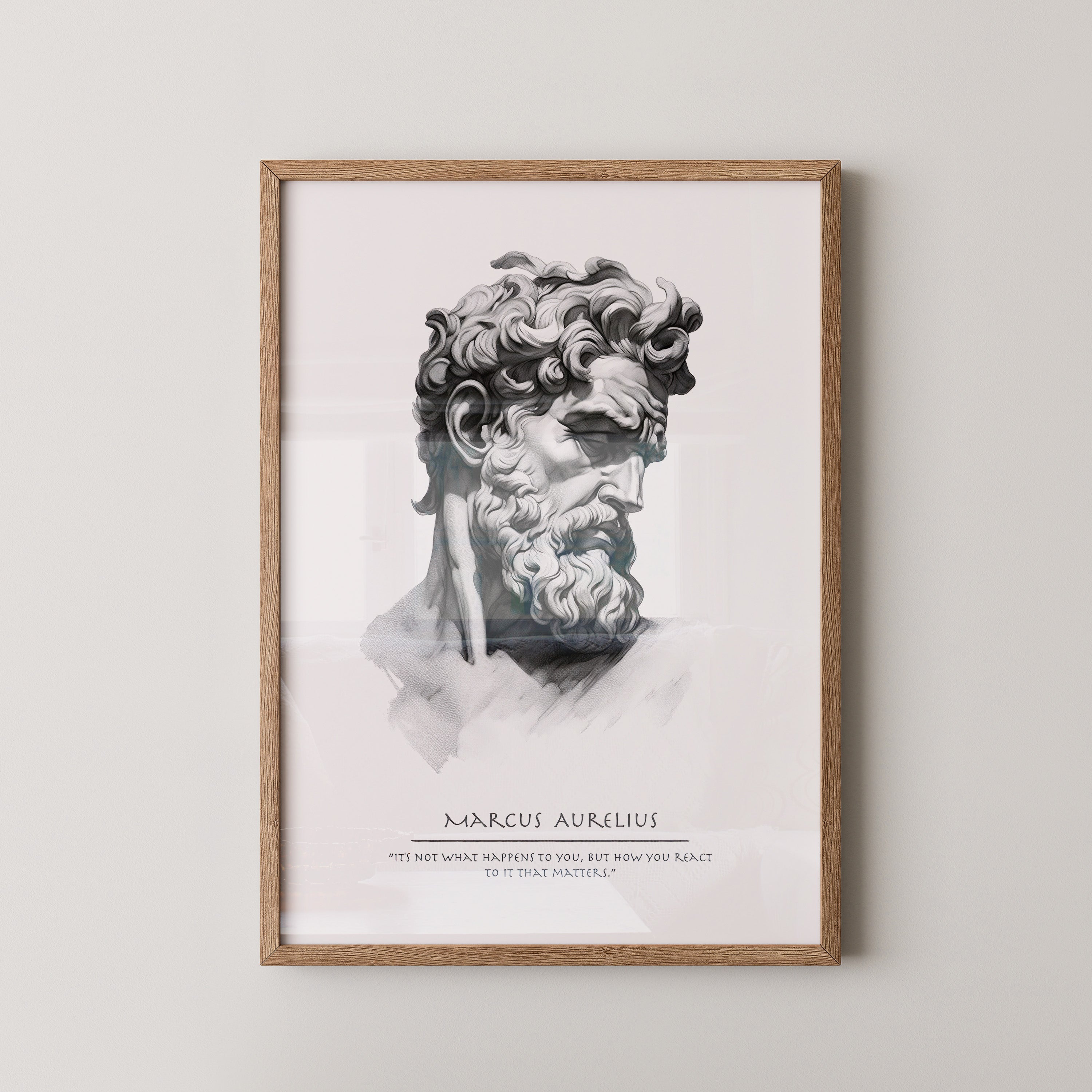 Büste Antik Charcoal-Schattierung