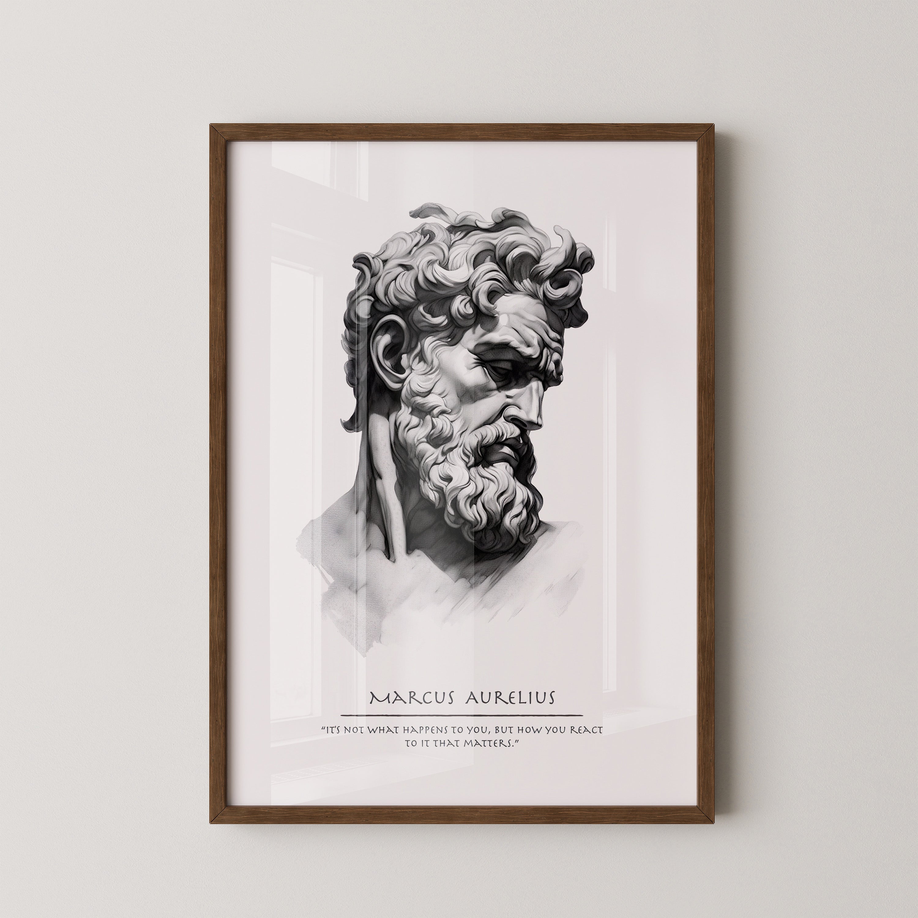 Büste Antik Charcoal-Schattierung