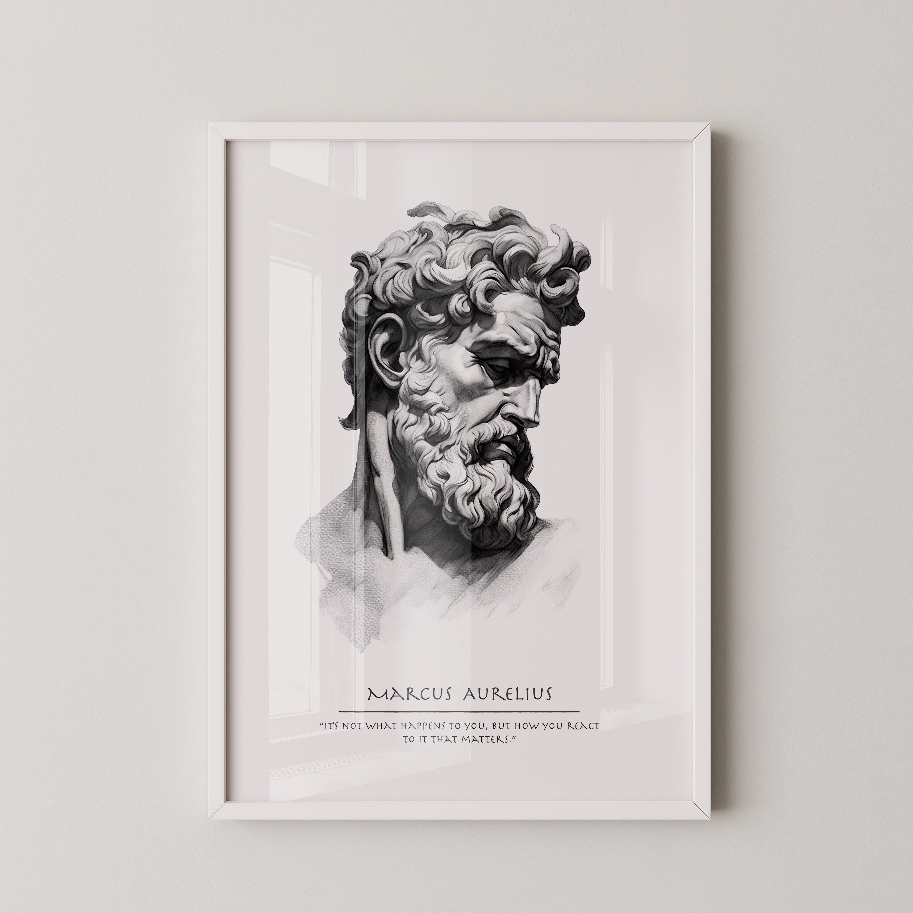 Büste Antik Charcoal-Schattierung