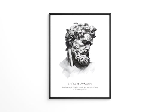 Büste Antik Charcoal-Schattierung