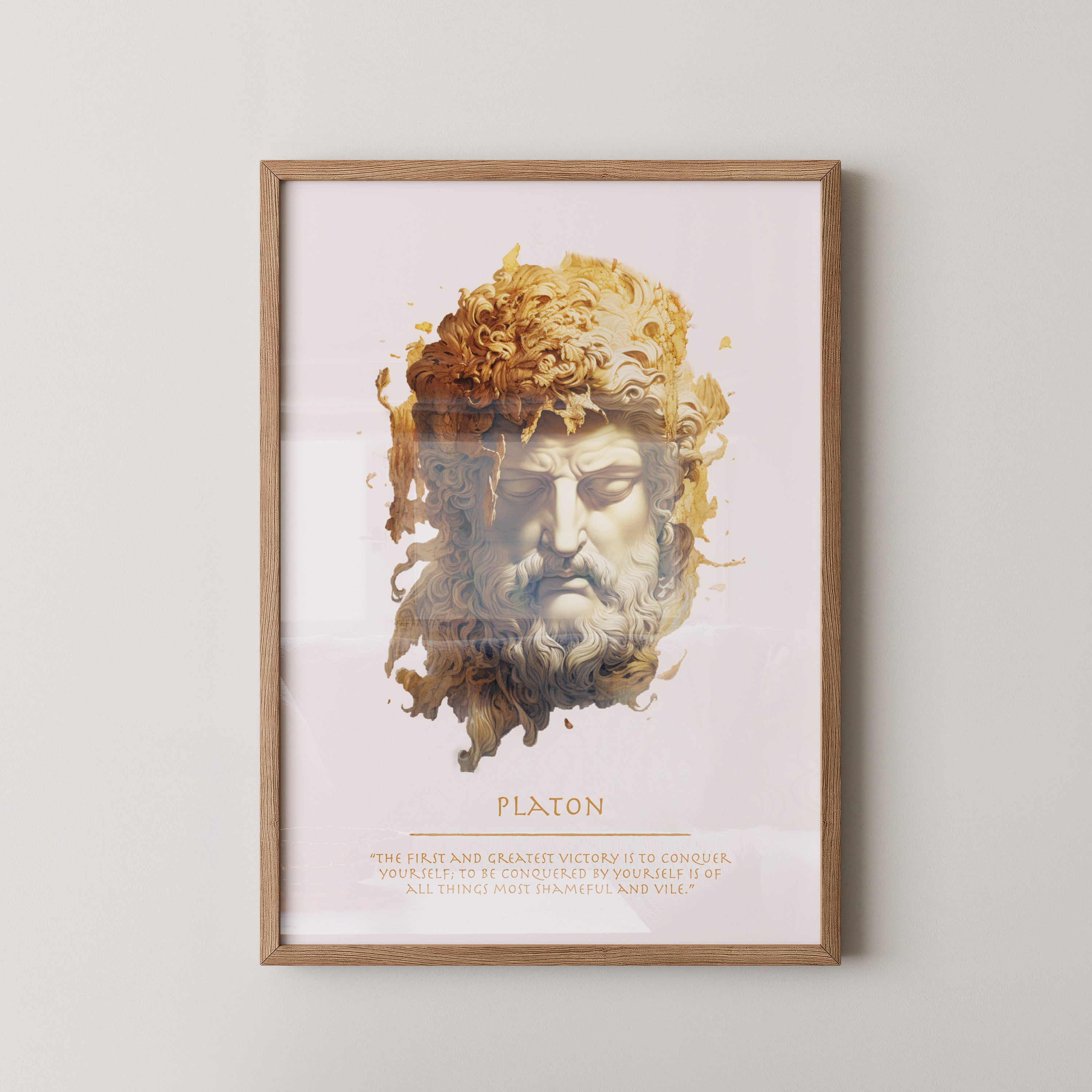 Klassische Büste Goldtextur