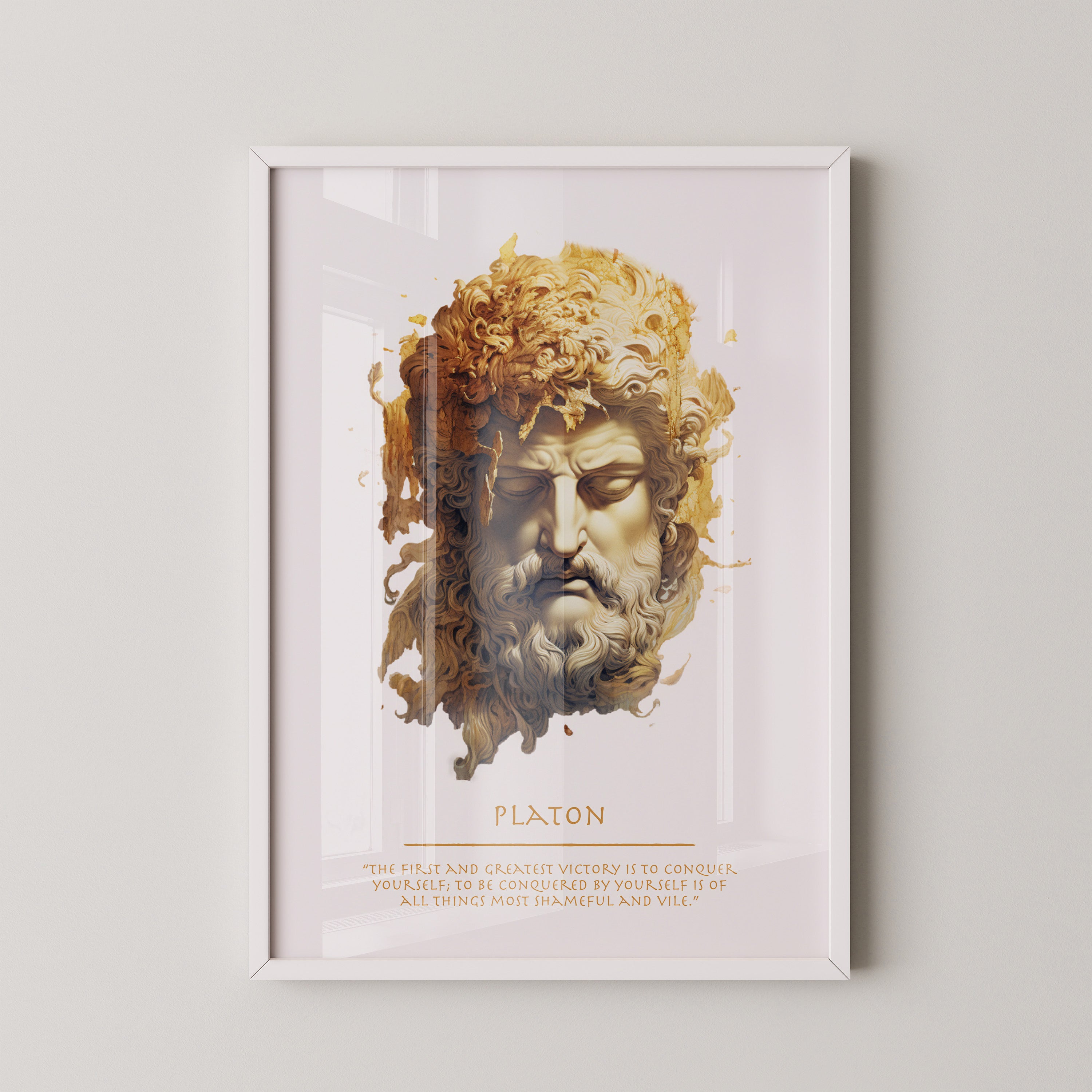 Klassische Büste Goldtextur