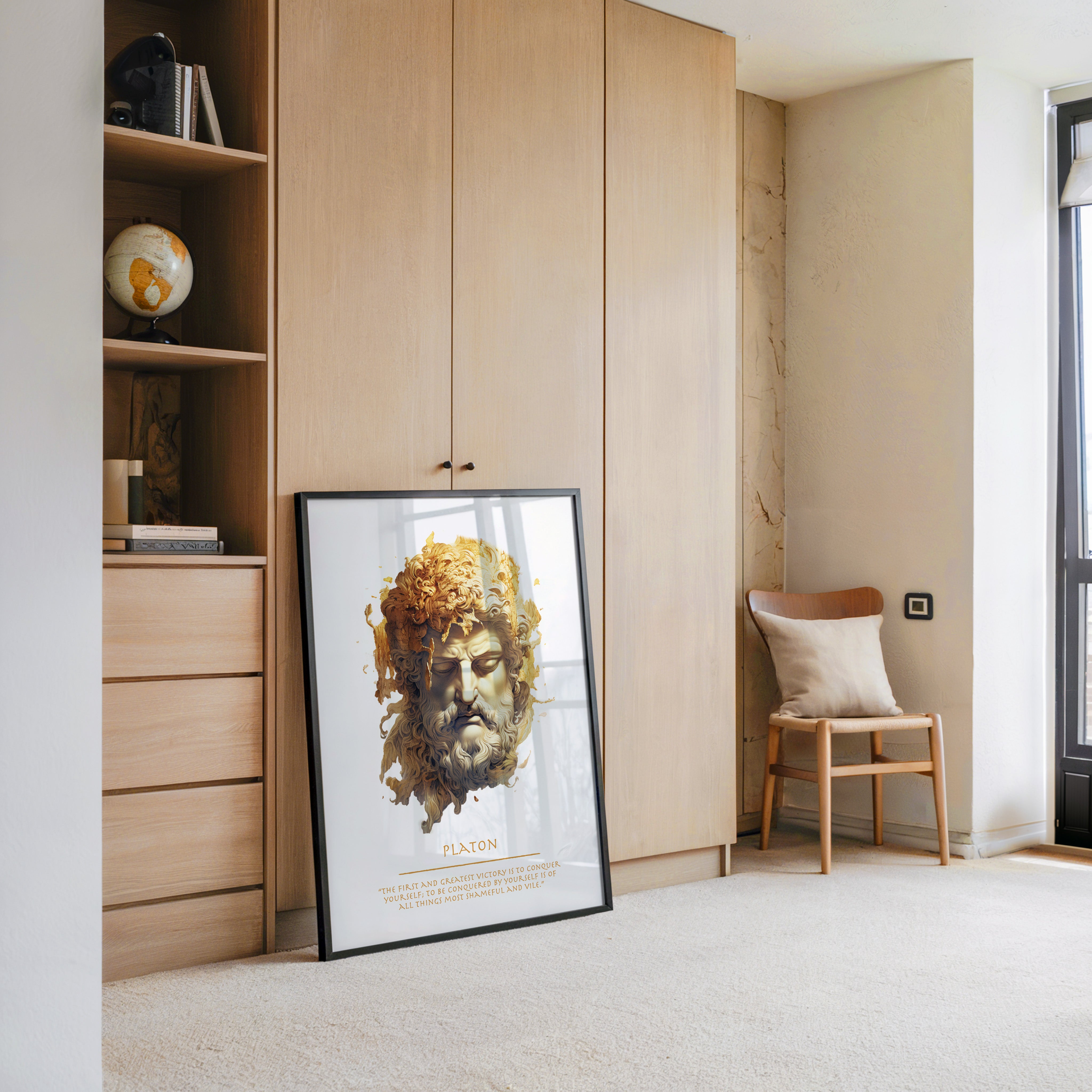 Klassische Büste Goldtextur