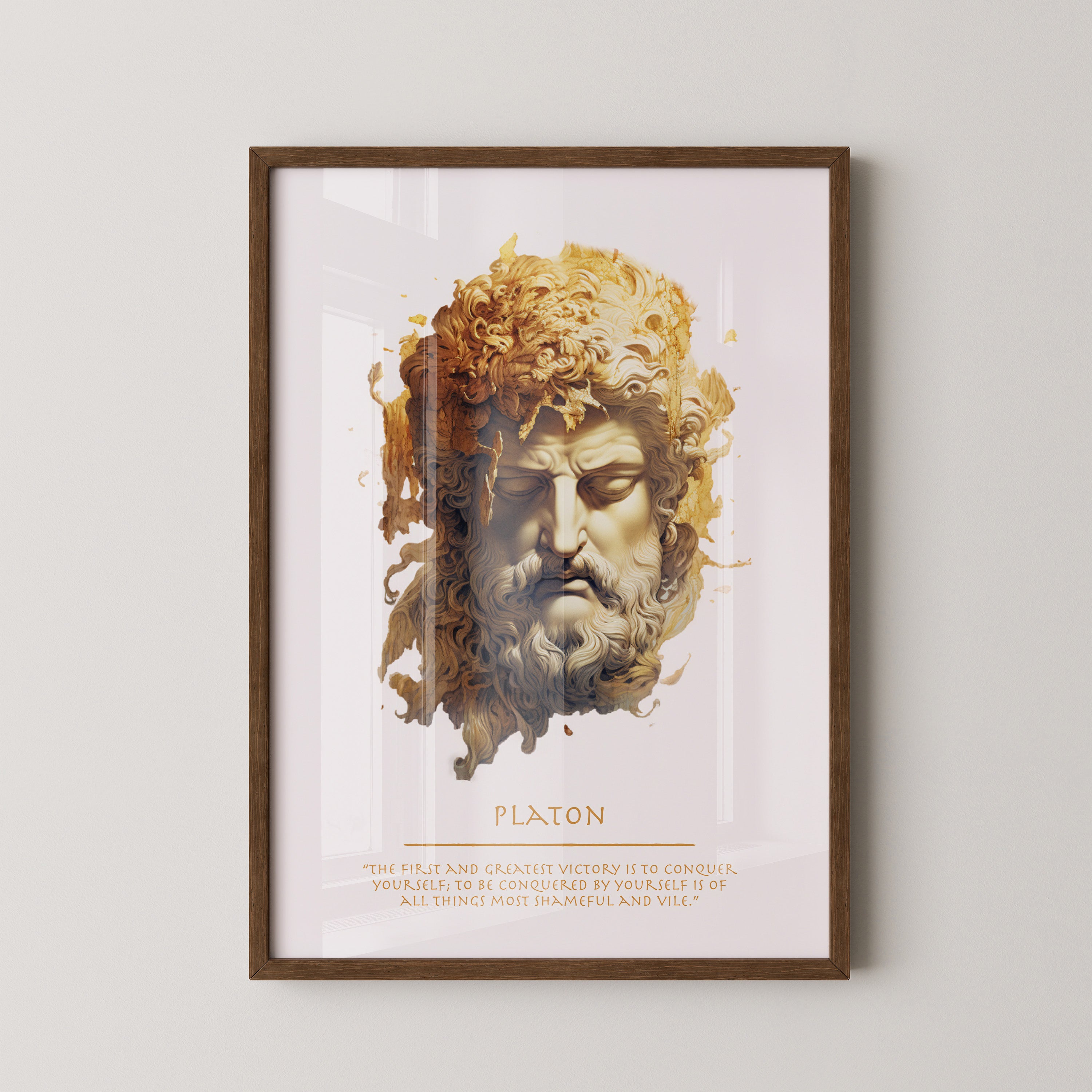 Klassische Büste Goldtextur