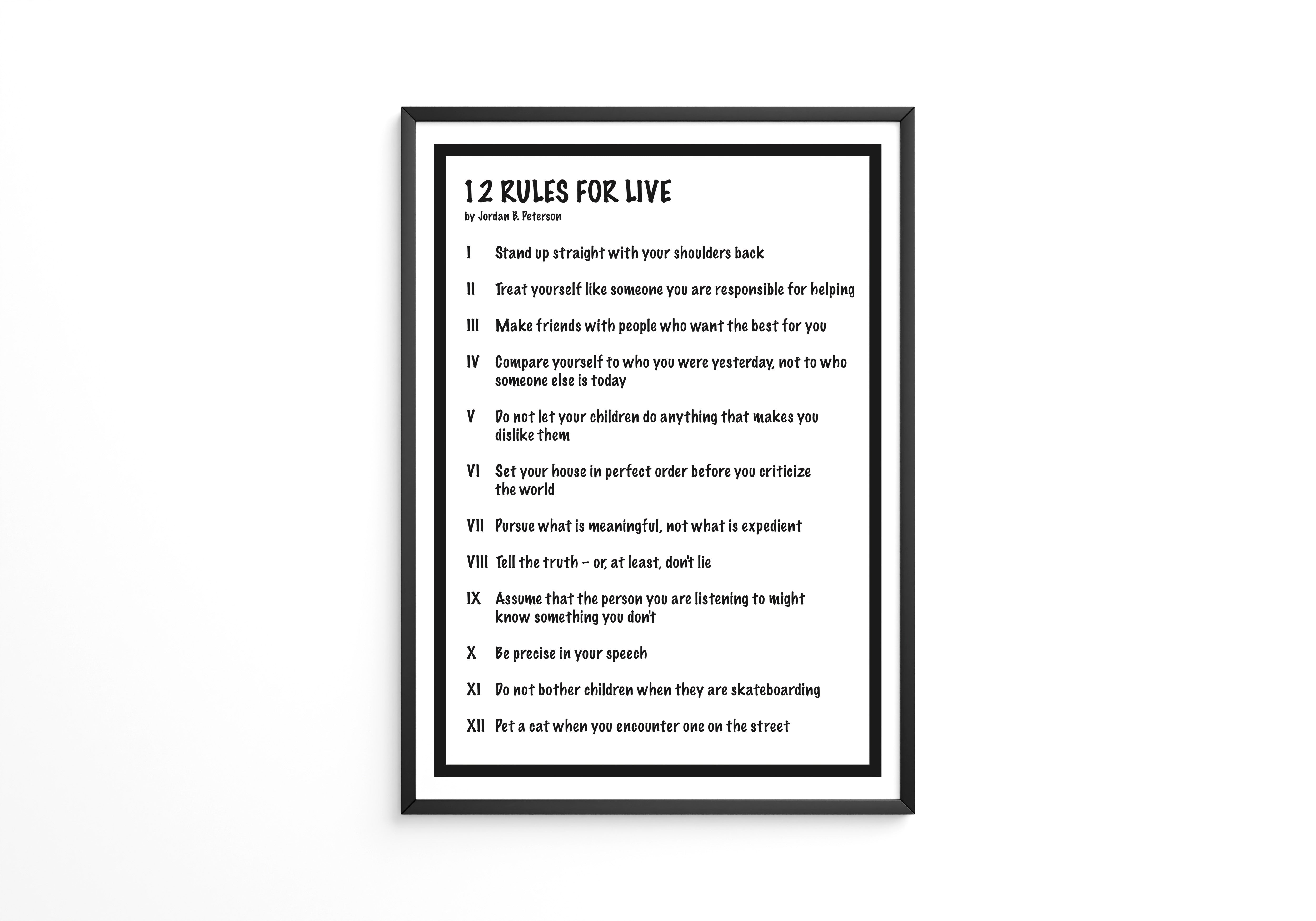 Regeln Minimalistisch Schwarz-Weiß