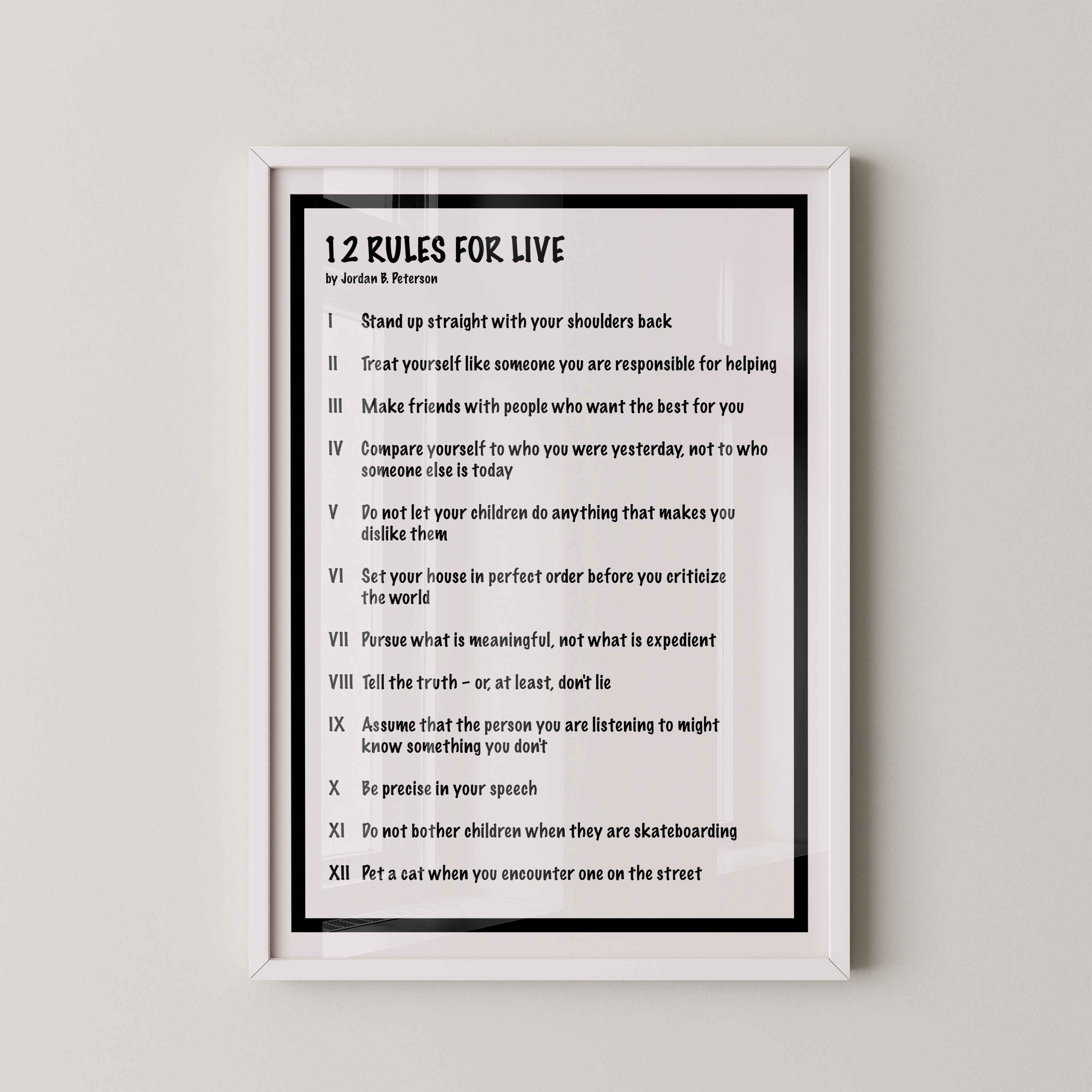 Regeln Minimalistisch Schwarz-Weiß