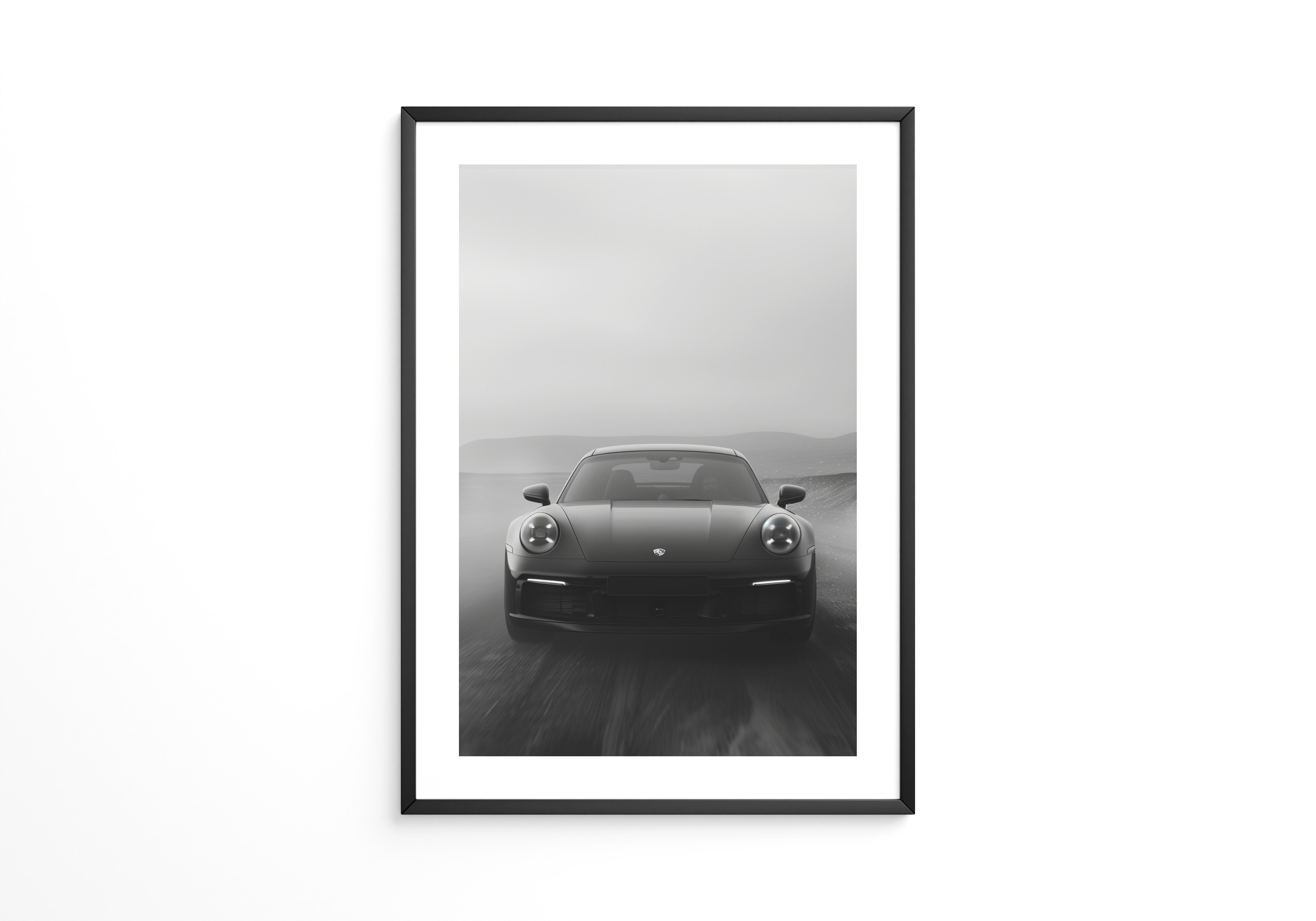 Porsche Neunelfer Frontansicht Schwarz