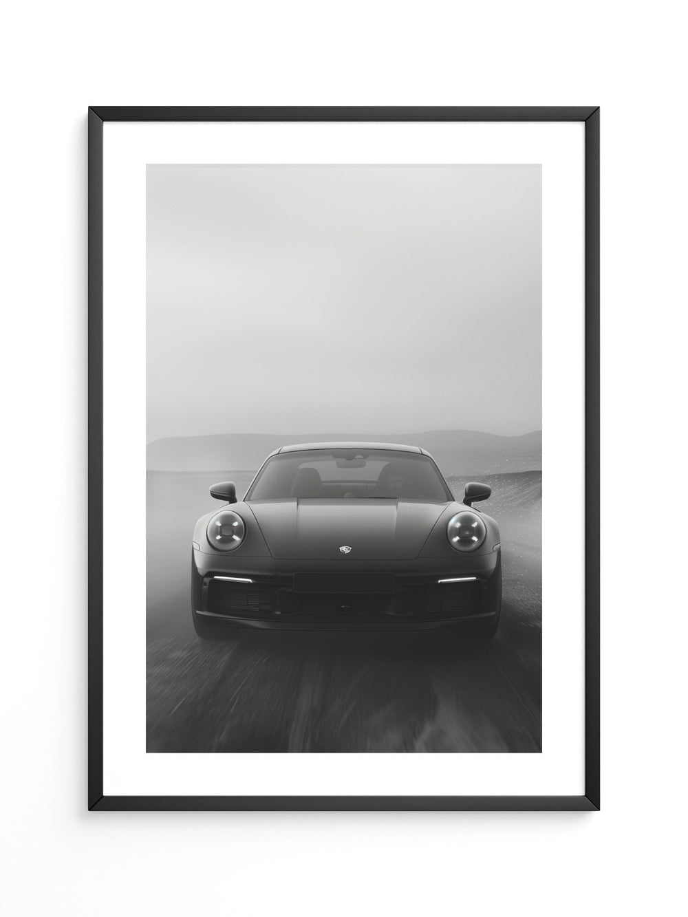 Porsche Neunelfer Frontansicht Schwarz
