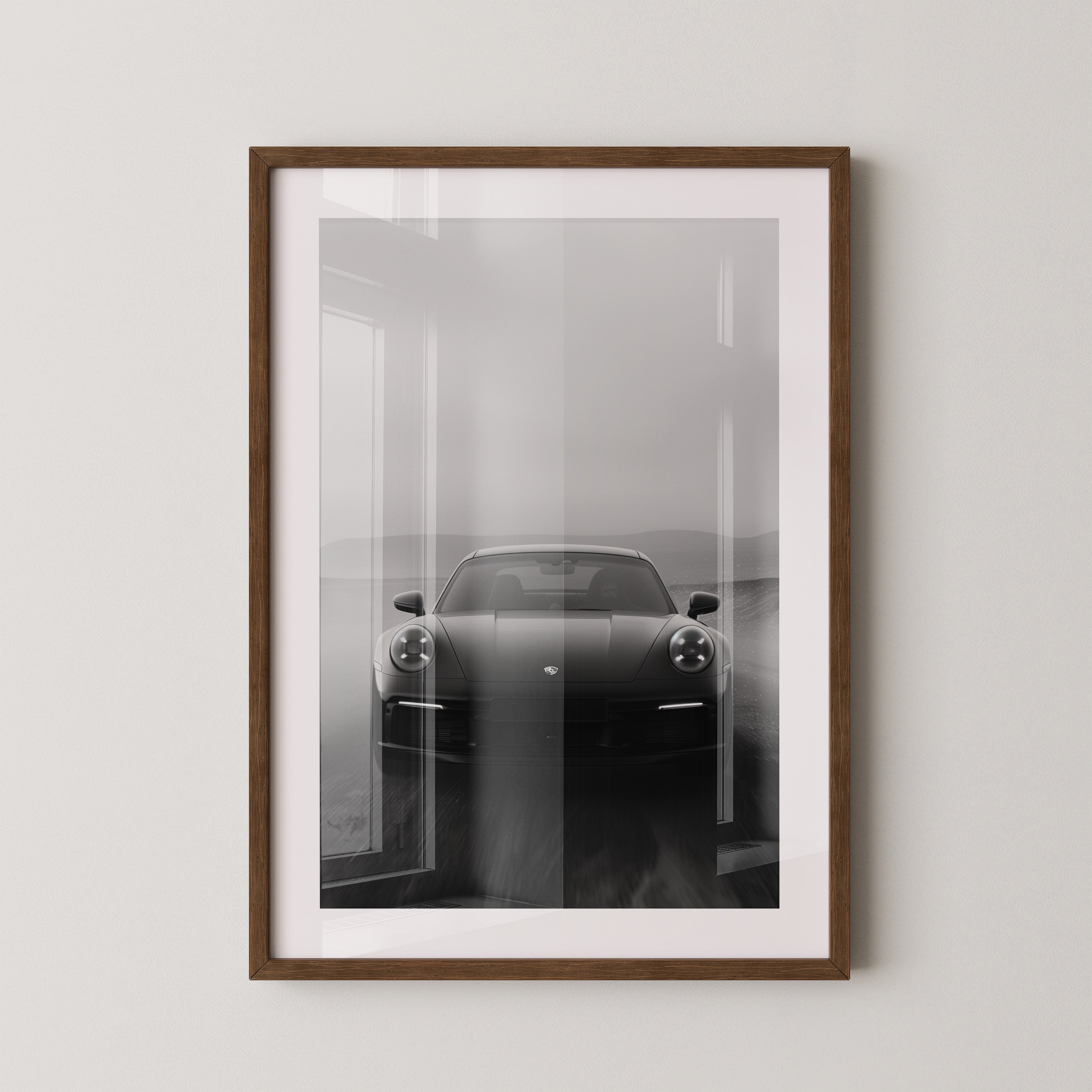 Porsche Neunelfer Frontansicht Schwarz