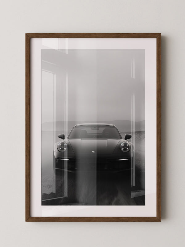 Porsche Neunelfer Frontansicht Schwarz