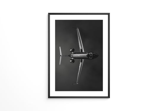 Flugzeug Schwarz Draufsicht