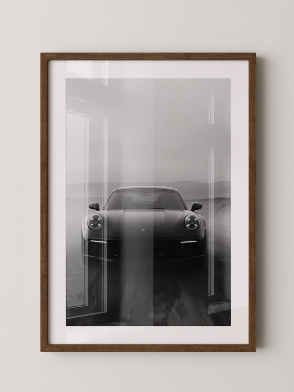 Porsche Frontansicht Nebeloptik