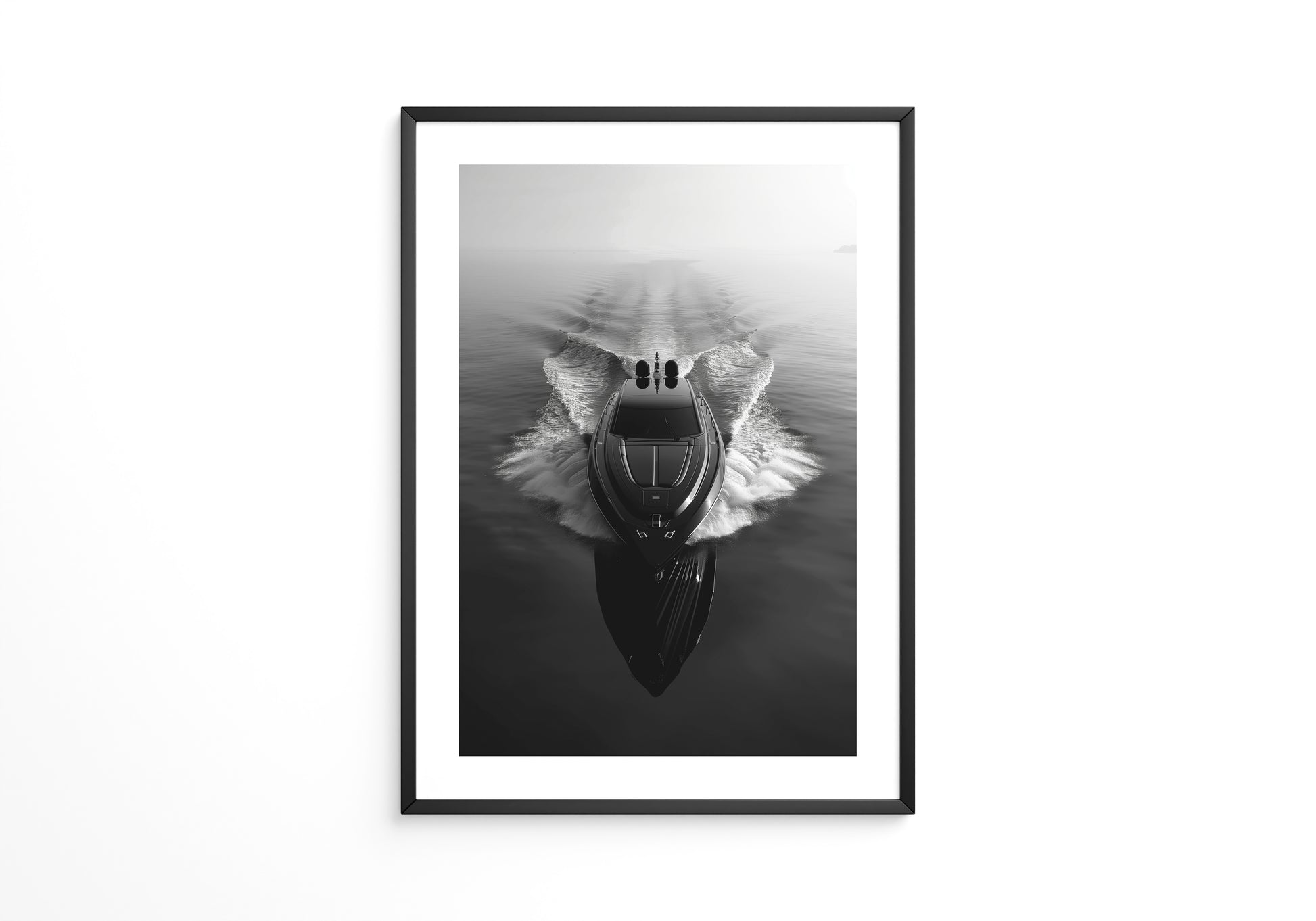 Yacht Schwarz-Weiß Dynamik