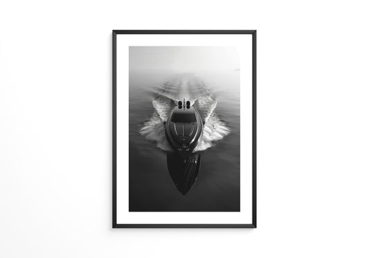 Yacht Schwarz-Weiß Dynamik