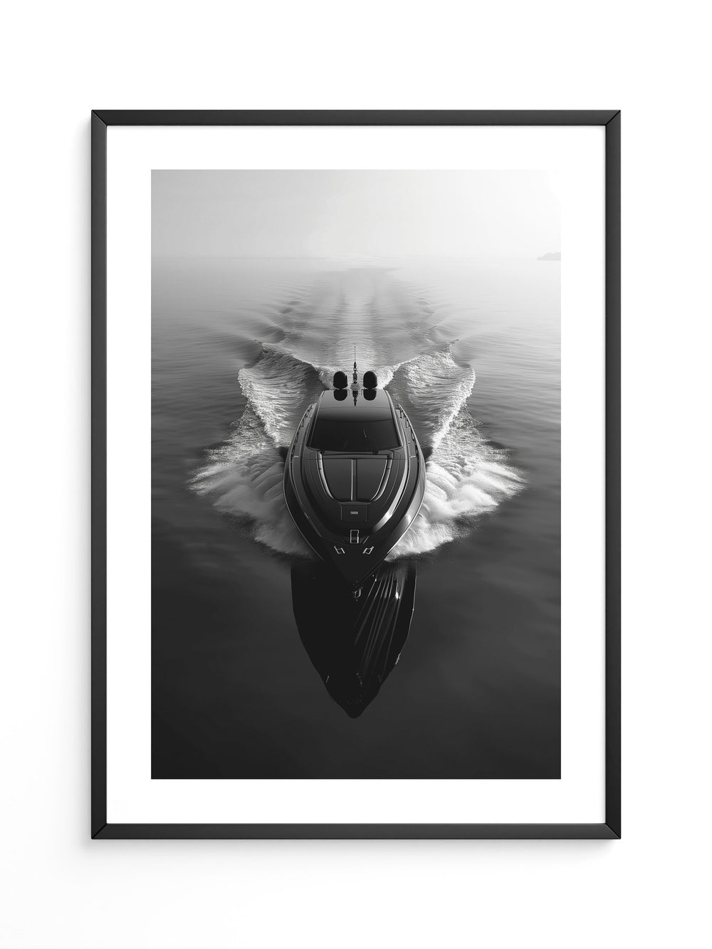 Yacht Schwarz-Weiß Dynamik