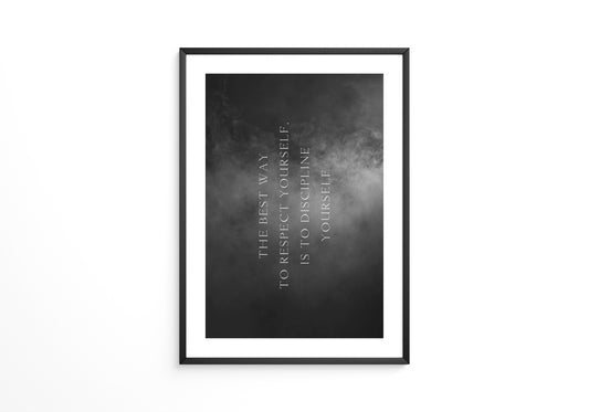 Motivation Spruch Nebeloptik Schwarz
