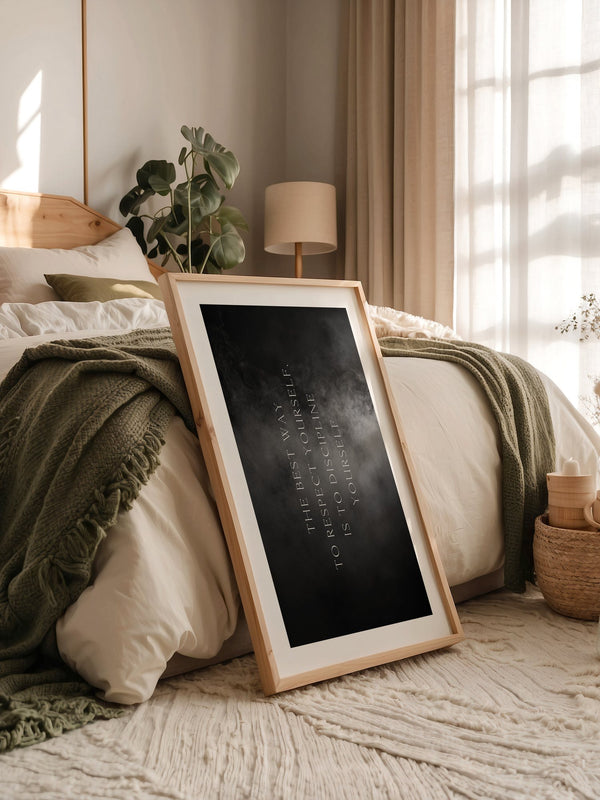 Motivation Spruch Nebeloptik Schwarz