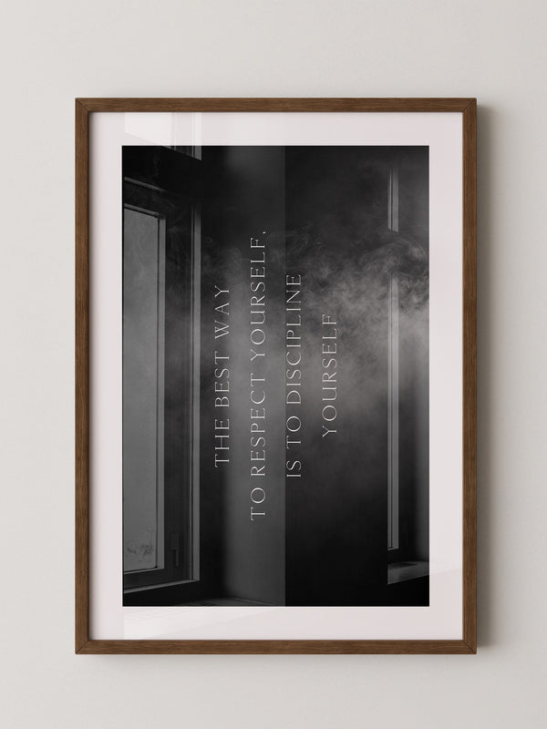 Motivation Spruch Nebeloptik Schwarz