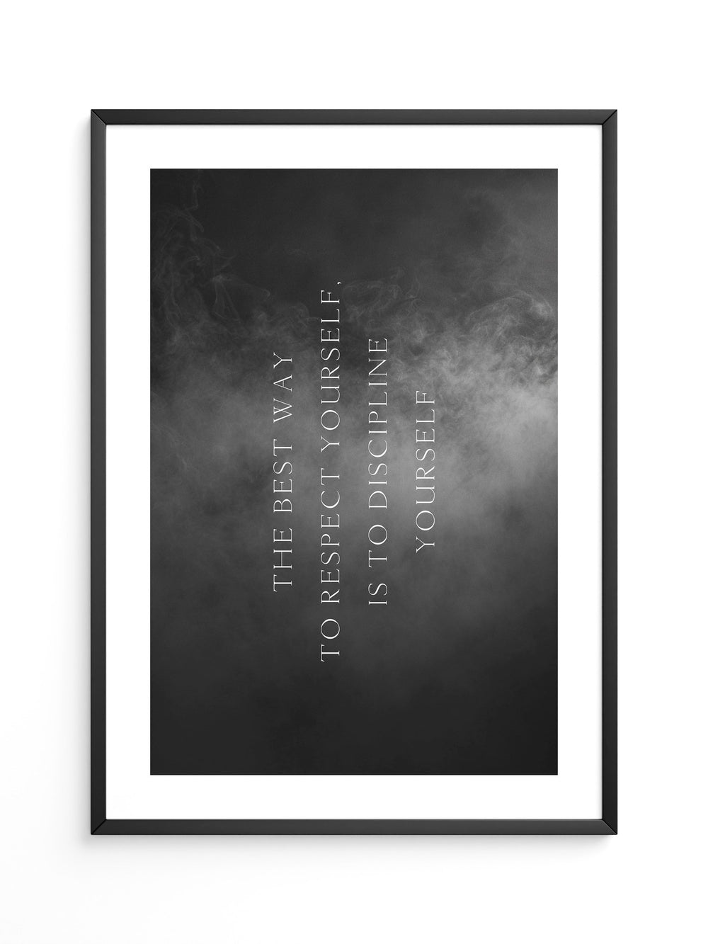 Motivation Spruch Nebeloptik Schwarz