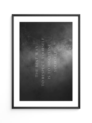 Motivation Spruch Nebeloptik Schwarz